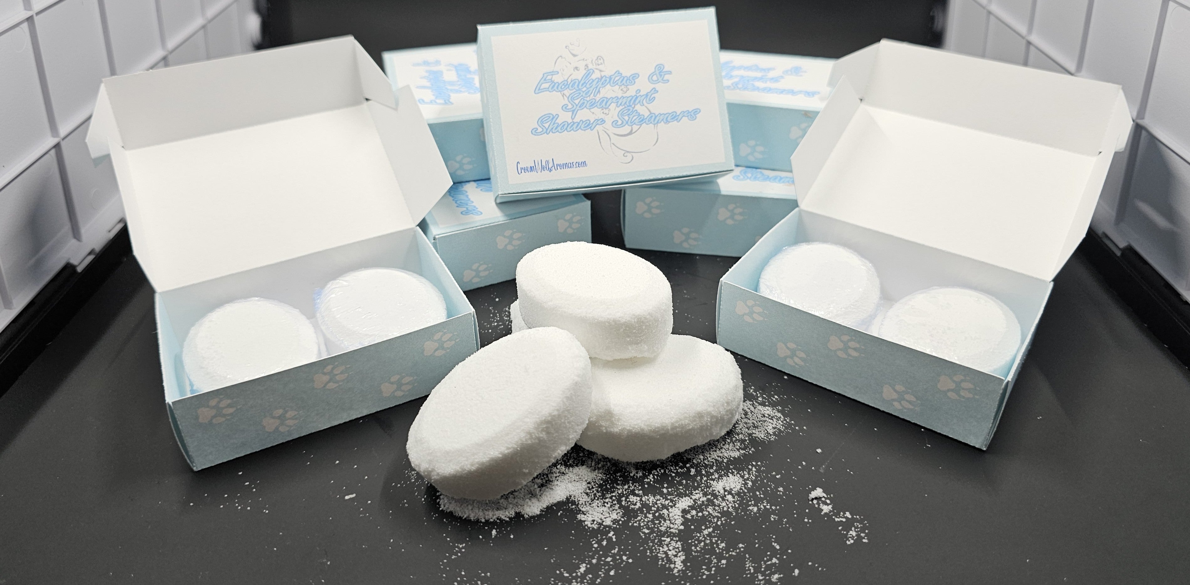 Eucalyptus & Spearmint Shower Steamers – Crown Wolf Aromas & More