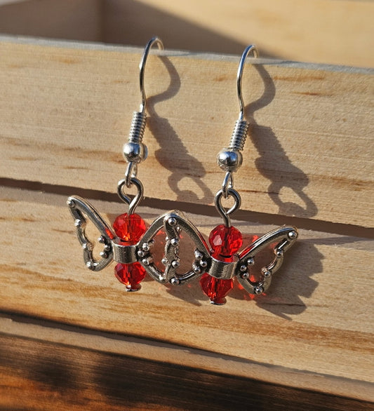 Red Butterfly Earrings